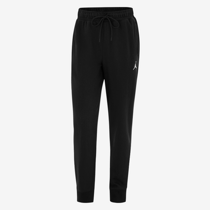 Black sweatpants with a logo on a white background